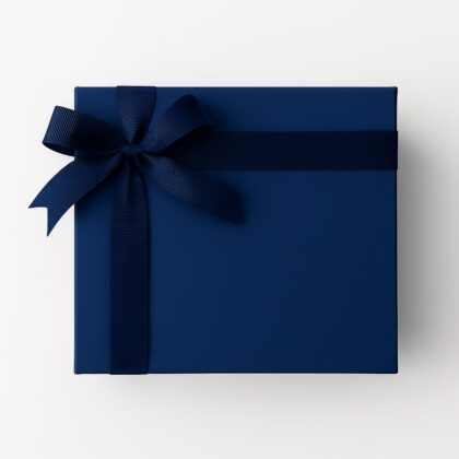 Empty Blue Gift Box
