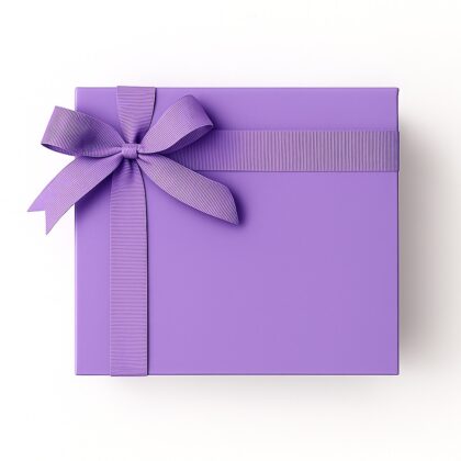 Empty Lilac Gift Box