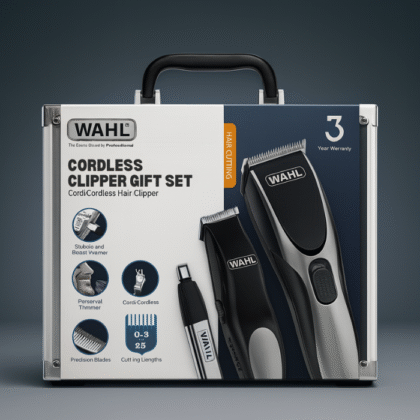 WAHL Cordless Clipper Gift Set – 3-in-1 Grooming Kit