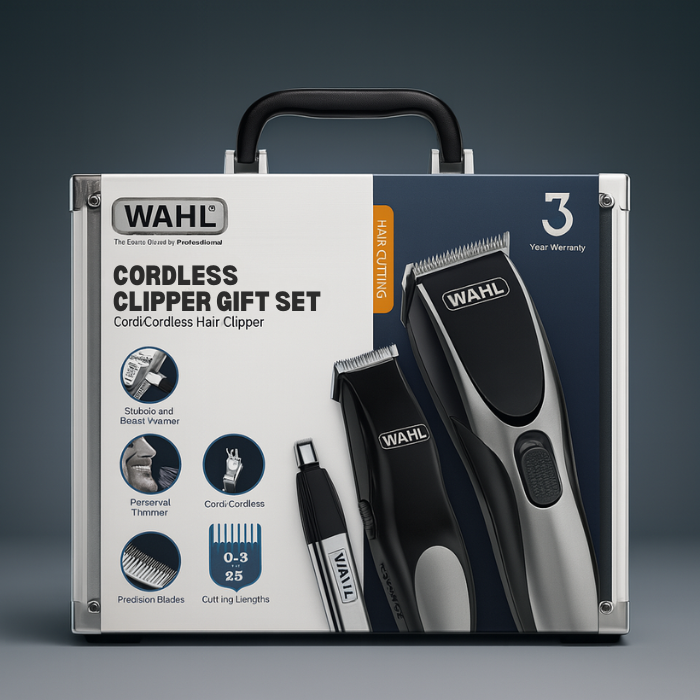 WAHL Cordless Clipper Gift Set – 3-in-1 Grooming Kit