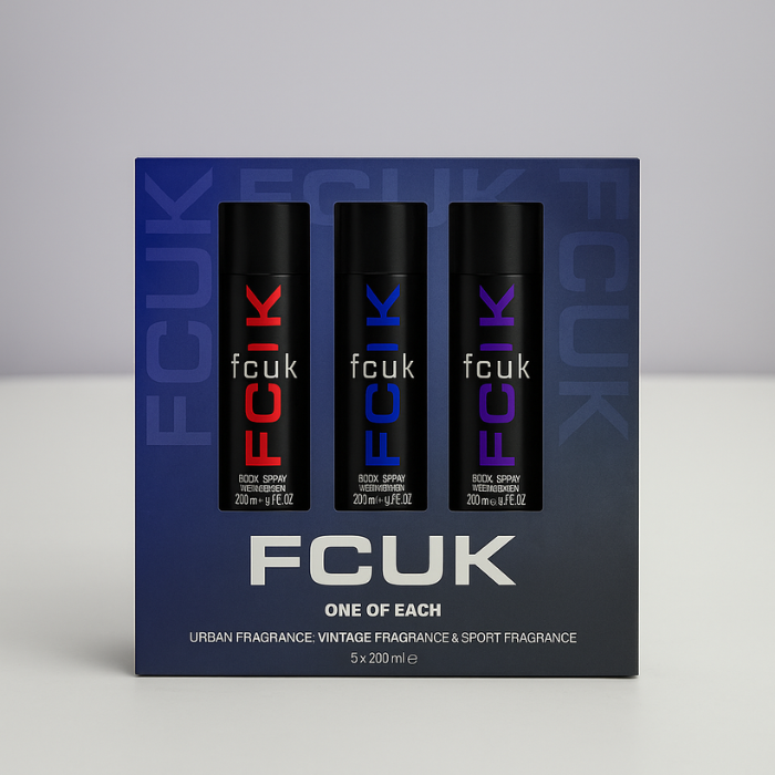 FCUK Body Spray Gift Set – Urban, Vintage & Sport Fragrances