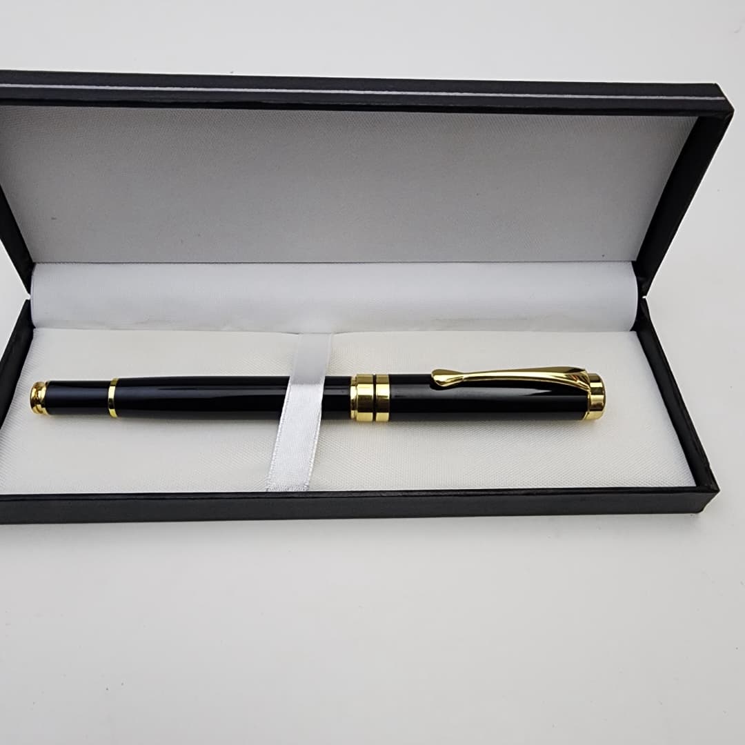 Luxury Black Executive Pen with Gold Accents