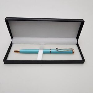 Luxury Turquoise Executive Pen with Rose Gold Accents