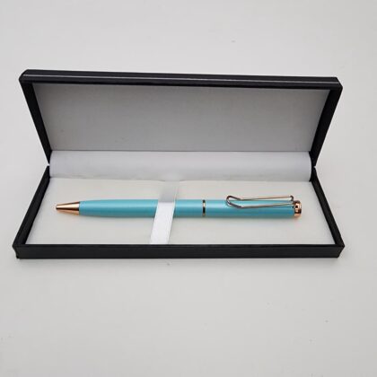 Luxury Turquoise Executive Pen with Rose Gold Accents