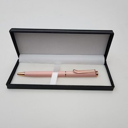 Luxury Blush Pink Executive Pen with Rose Gold Accents