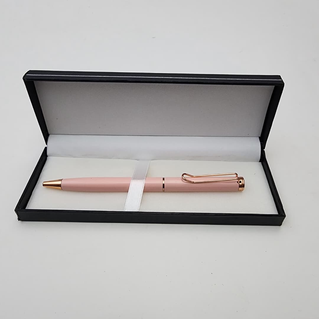 Luxury Blush Pink Executive Pen with Rose Gold Accents