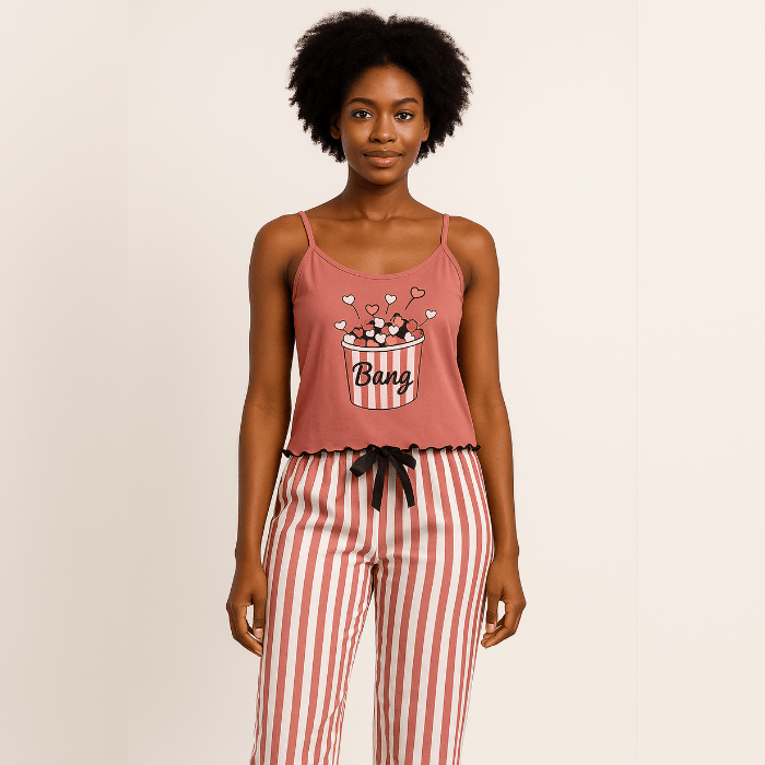 Striped “Bang” 2-Piece Lounge Set